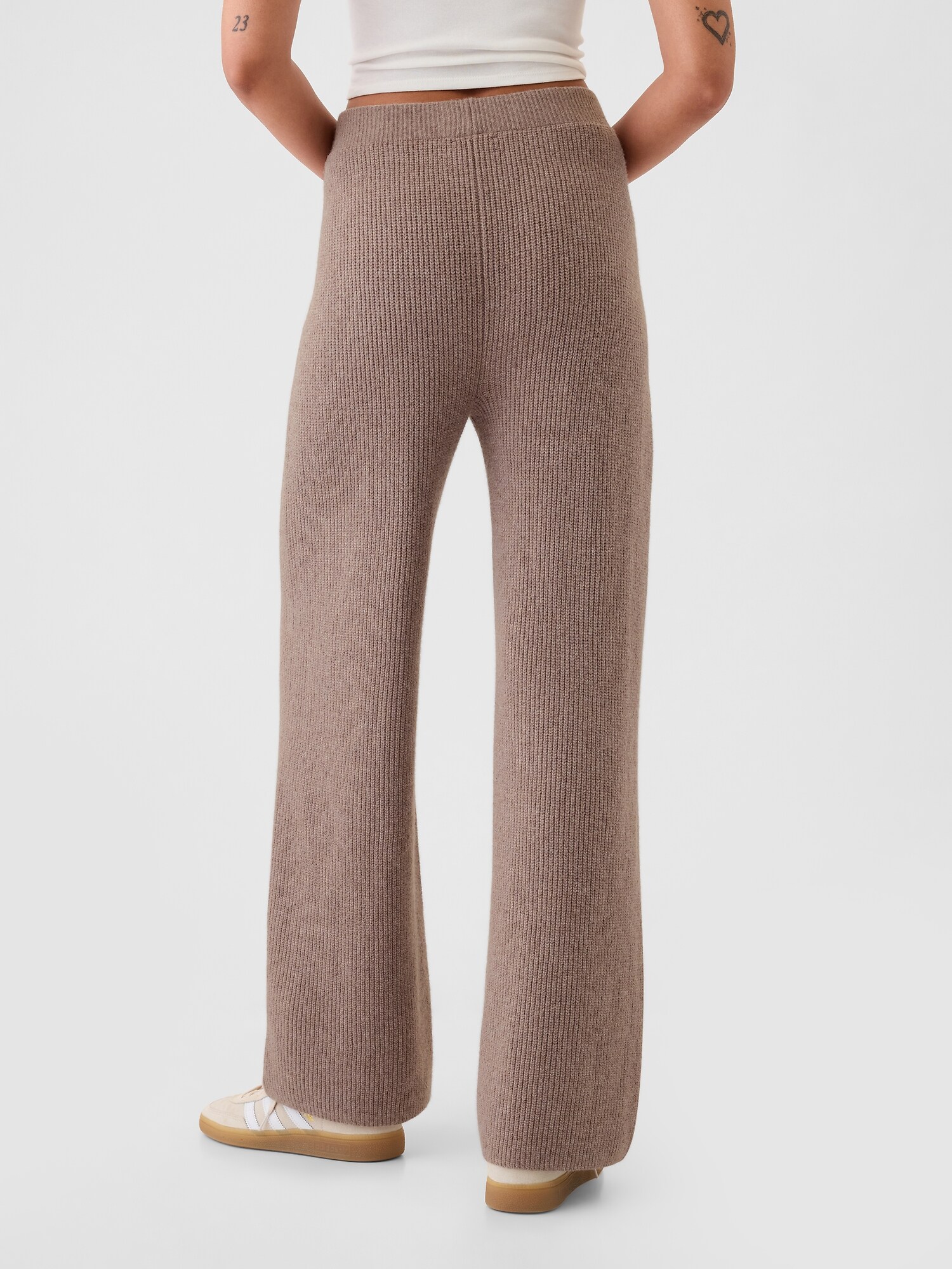 CashSoft カシミヤタッチ シェーカーステッチ ニットパンツ-3