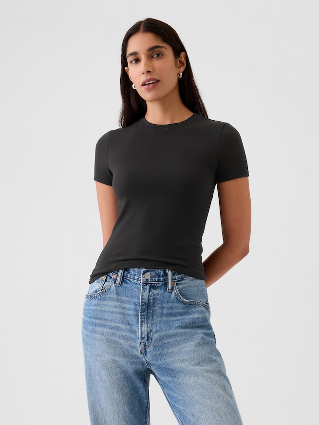 クロースニット ジャージーTシャツ-0