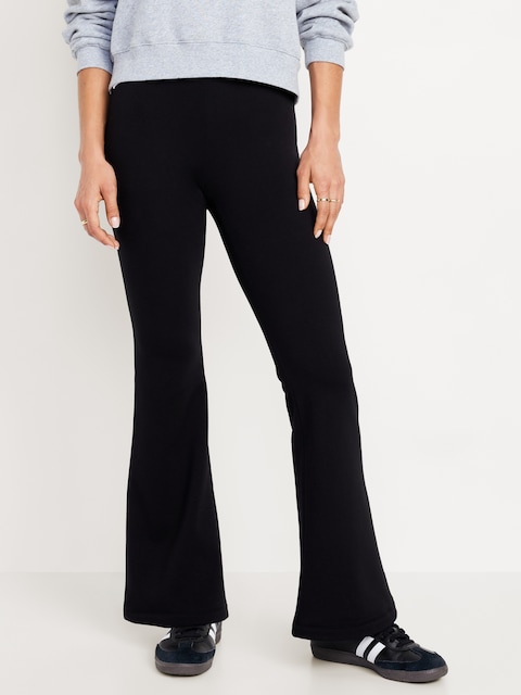 High-Waisted Fleece-Lined Fashion Flare Leggings