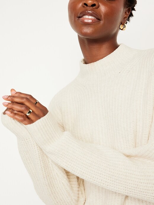 SoSoft Cropped Mock-Neck Sweater | Old Navy