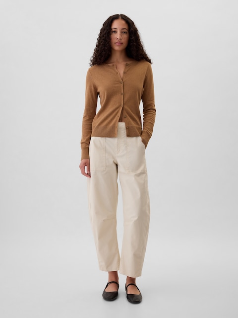 High Rise Barrel Khakis