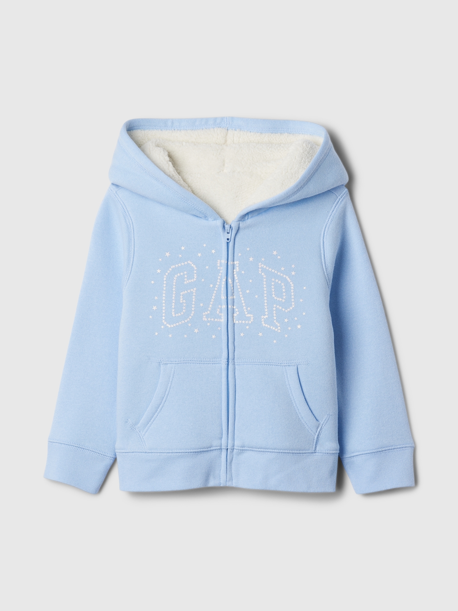 Babygap Gapロゴ 裏ボア ジップアップパーカー