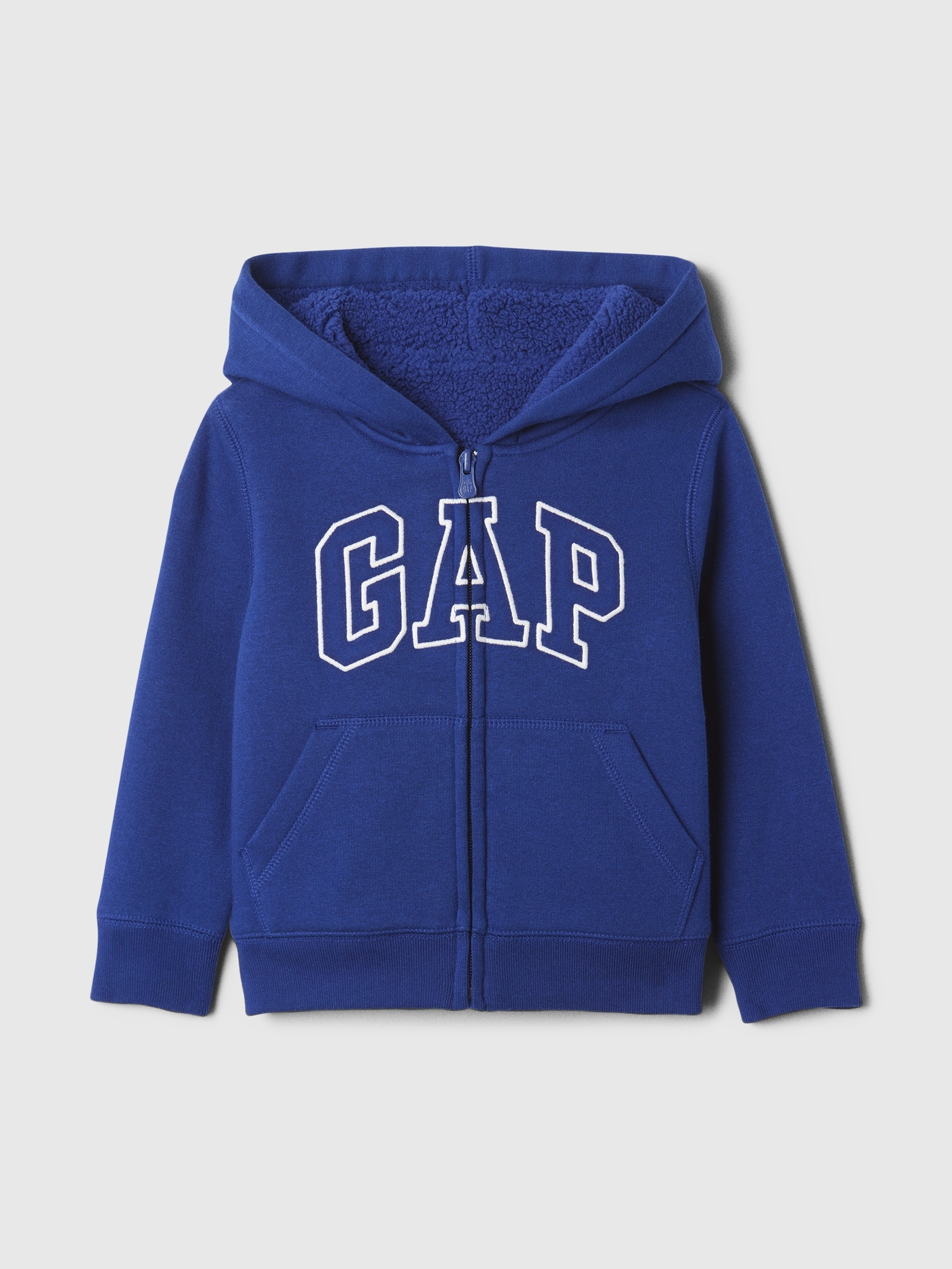 Babygap Gapロゴ 裏ボア ジップアップパーカー