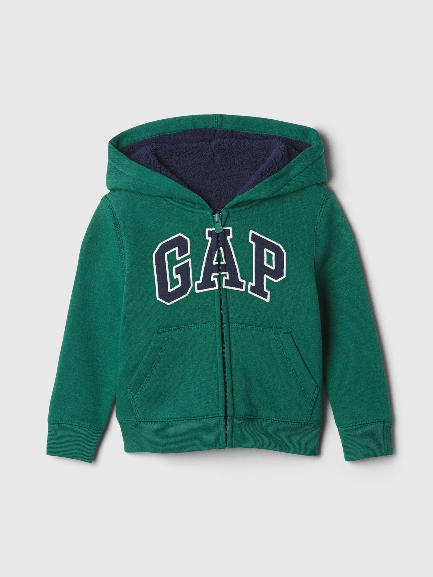 Babygap Gapロゴ 裏ボア ジップアップパーカー