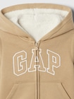 babyGap GAPロゴ 裏ボア ジップアップパーカー-2