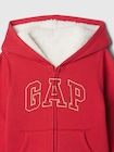 babyGap GAPロゴ 裏ボア ジップアップパーカー-2