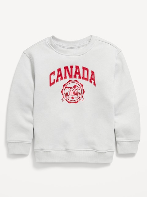 CHANDAIL EN COTON OUATÉ SURDIMENSIONNÉ À LOGO CANADA IMPRIMÉ POUR TOUT-PETIT GARÇON