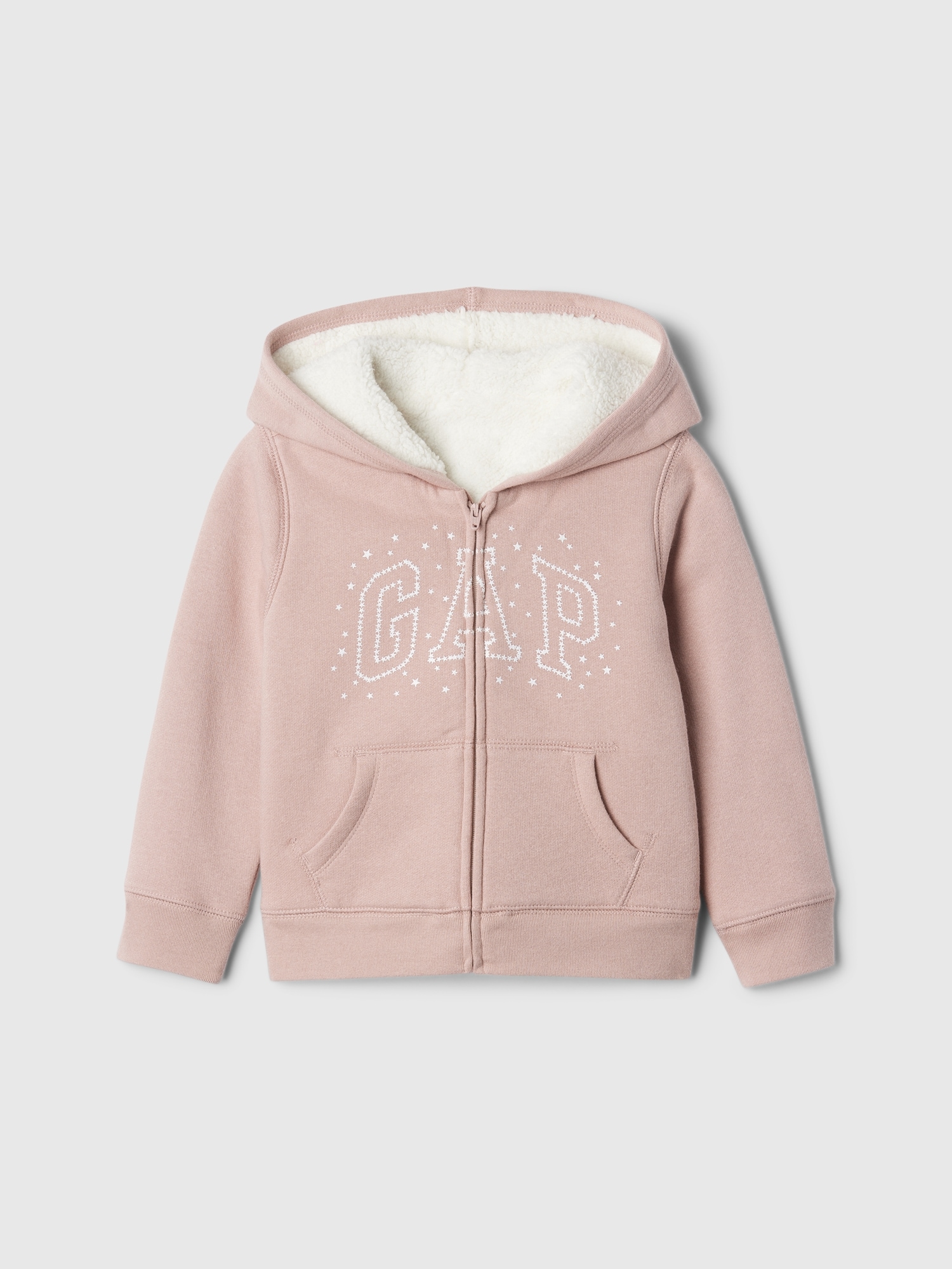 Babygap Gapロゴ 裏ボア ジップアップパーカー