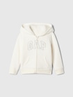 babyGap GAPロゴ 裏ボア ジップアップパーカー-0