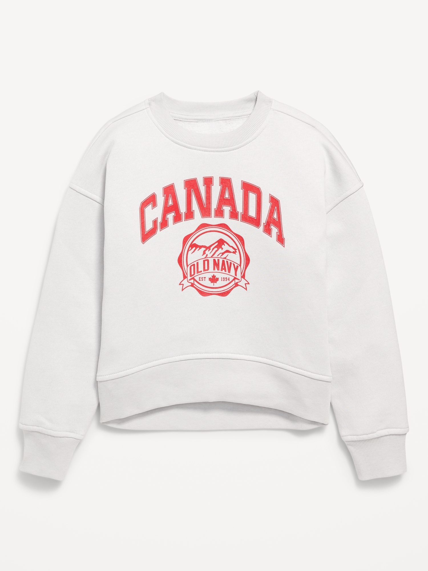 CHANDAIL EN COTON OUATÉ VINTAGE SURDIMENSIONNÉ À LOGO CANADA IMPRIMÉ POUR FILLE