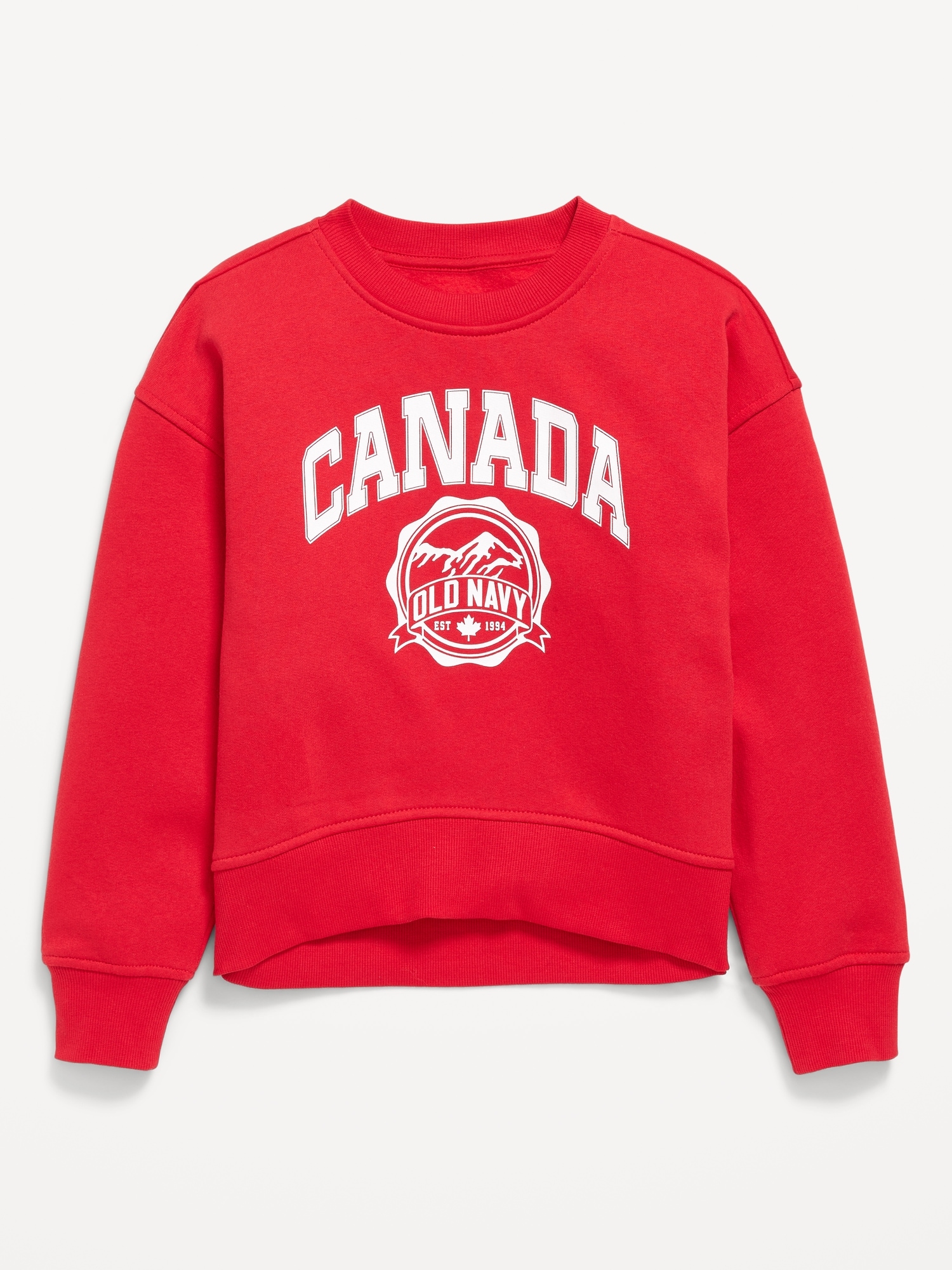 CHANDAIL EN COTON OUATÉ VINTAGE SURDIMENSIONNÉ À LOGO CANADA IMPRIMÉ POUR FILLE