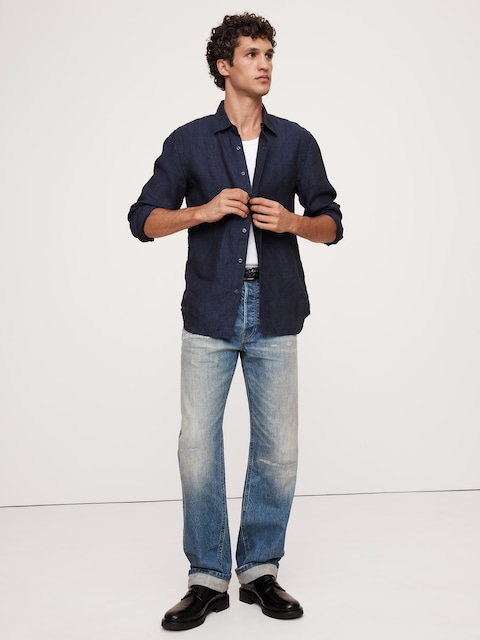 Slim-Fit Linen Shirt