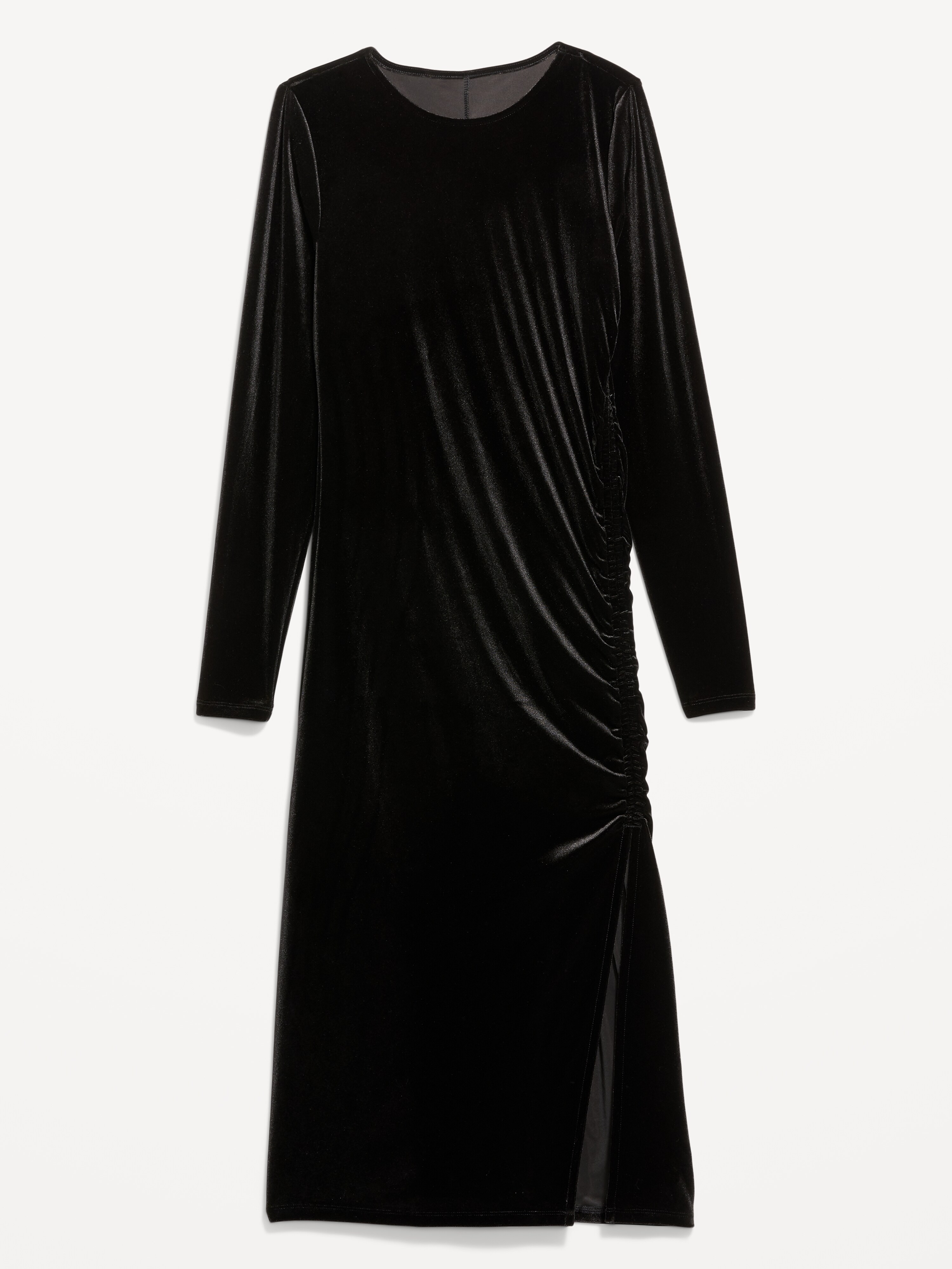 Ruched Velvet Midi Dress | Old Navy Ruched Velvet Midi Dress | Old Navy