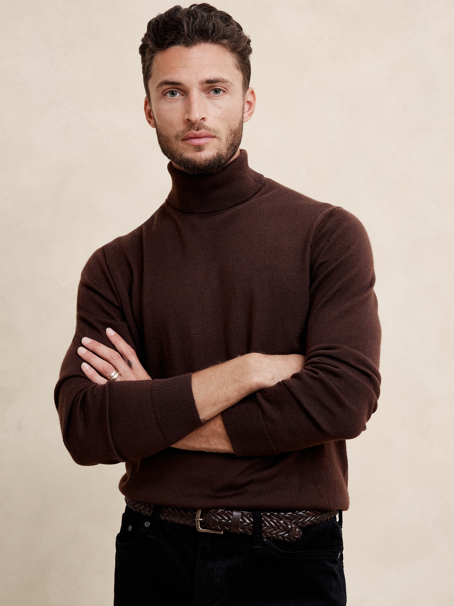 Merino Wool Turtleneck Sweater