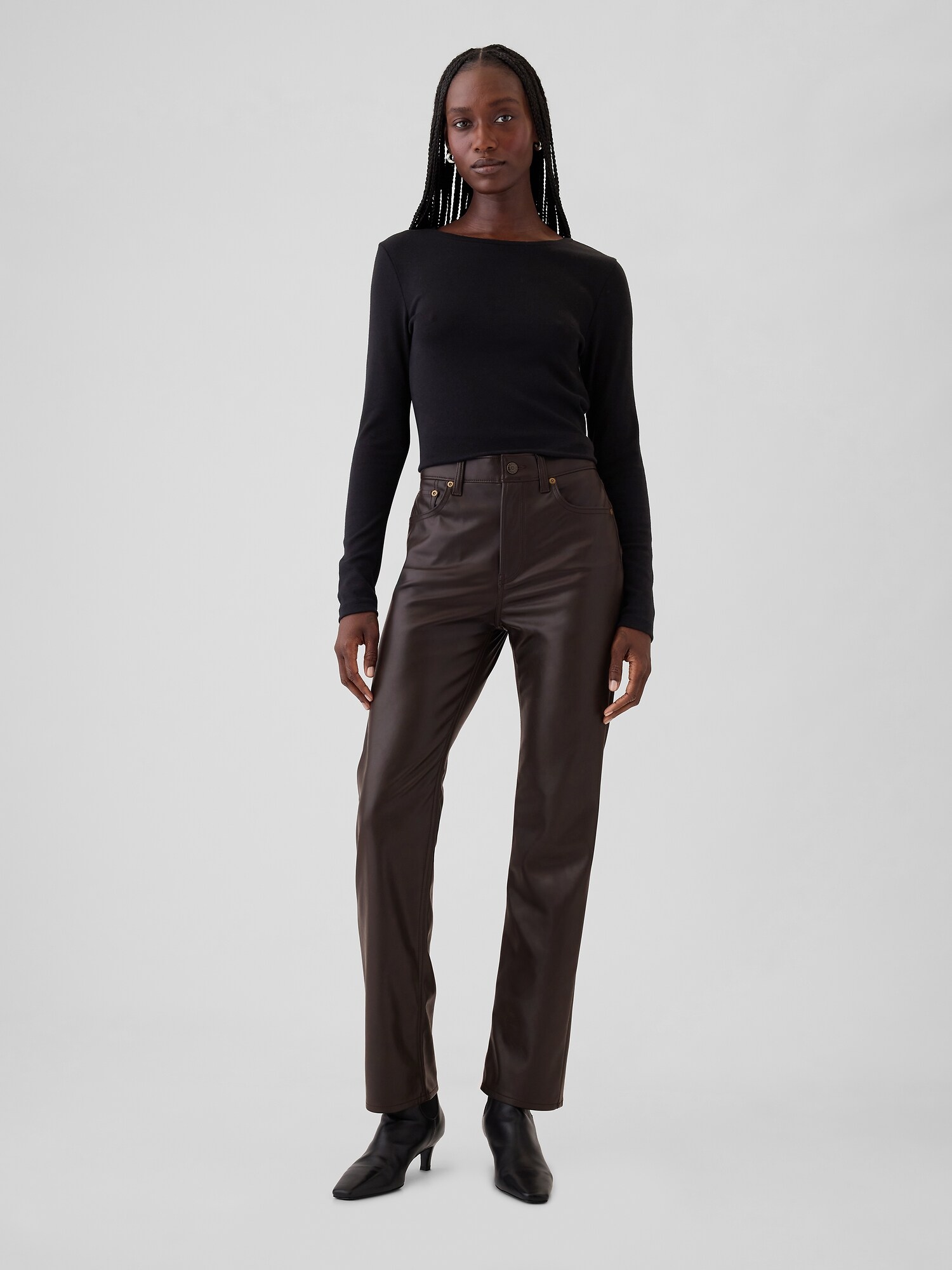 Faux Leather Jeans | Gap