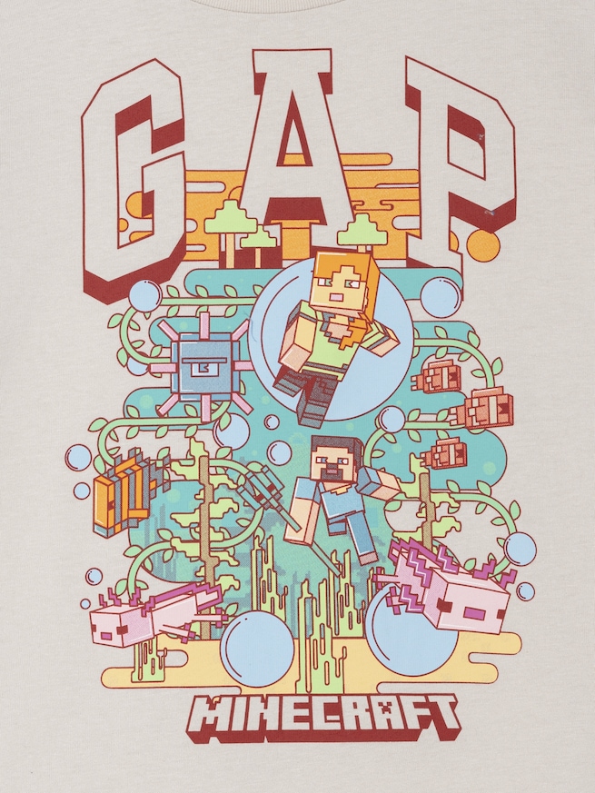 マインクラフト GAPロゴ グラフィックTシャツ (キッズ)-2