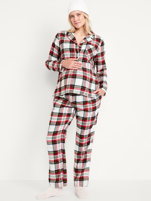 PYJAMA EN FLANELLE ASSORTI DE MATERNITÉ