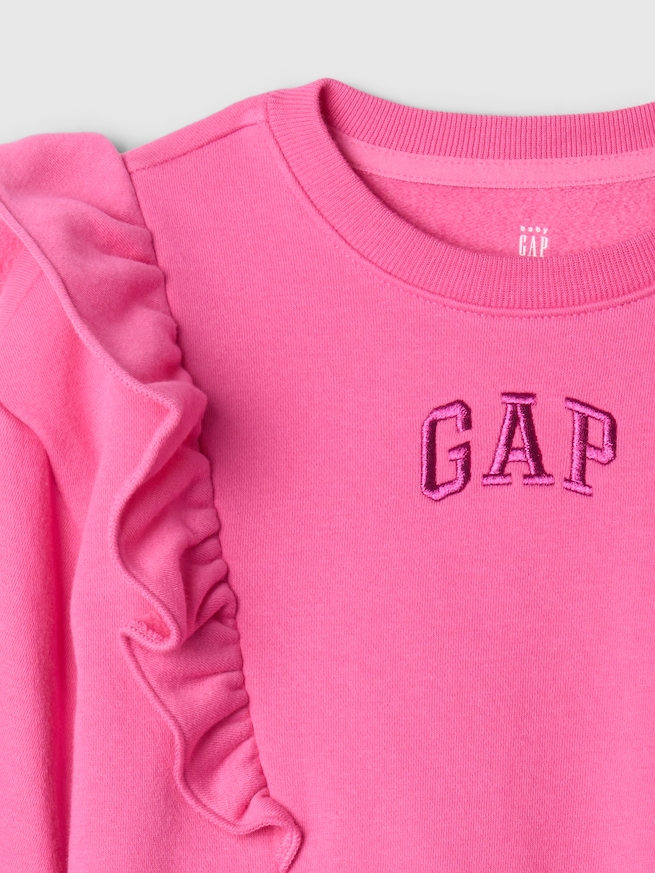 babyGap ヴィンテージソフト ラッフルフリル GAPロゴ スウェットセット-2