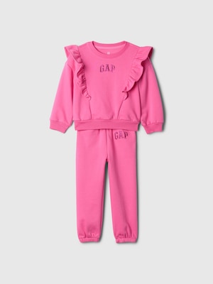 babyGap ヴィンテージソフト ラッフルフリル GAPロゴ スウェットセット