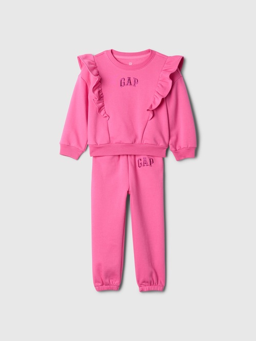 ヴィンテージソフト ラッフルフリル GAPロゴ スウェットシャツ コーデセット (幼児・ベビー)
