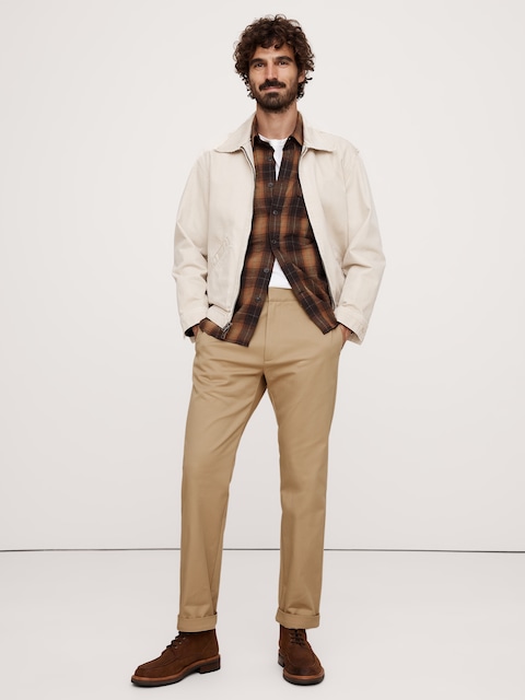 CHINO DROIT EN TISSU ITALIEN EXTENSIBLE