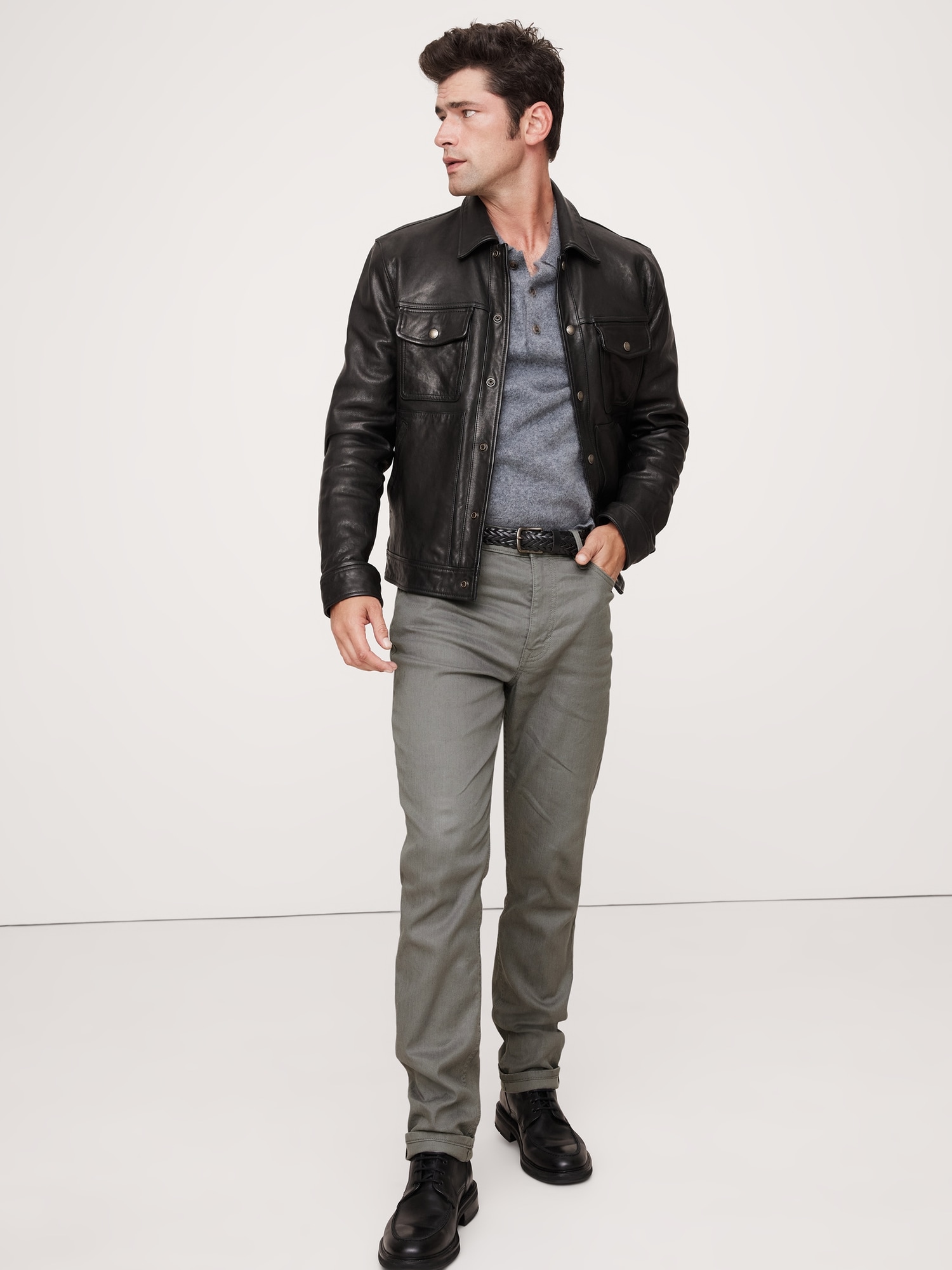 Slim Linen-Cotton Traveler Pant