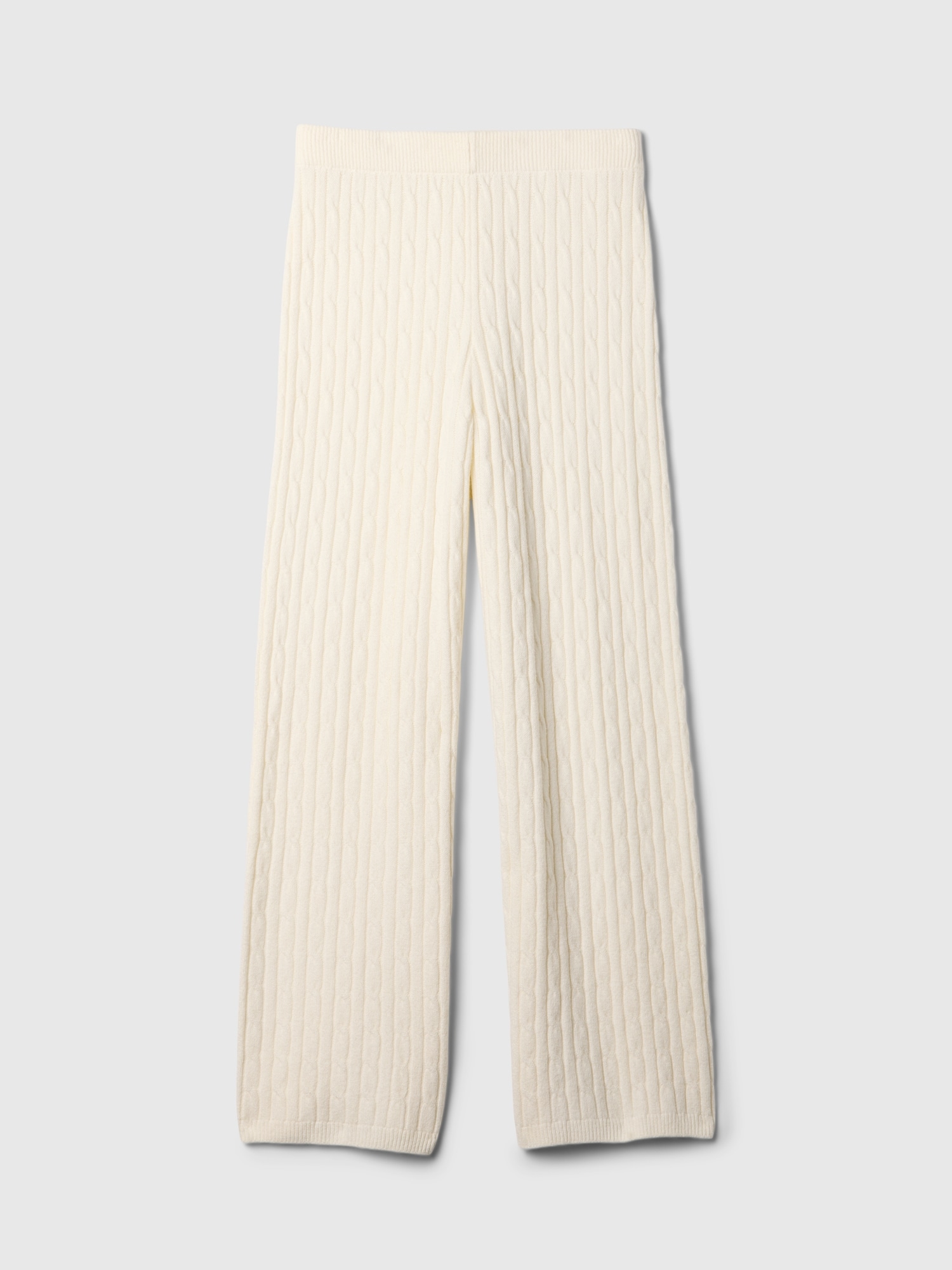 CashSoft Cable-Knit Sweater Pants