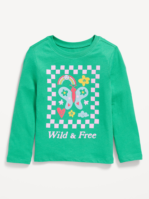 Long-Sleeve Graphic T-Shirt for Toddler Girls