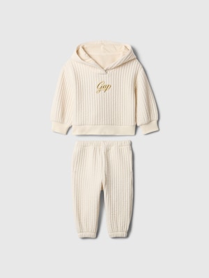 babyGap キルティング リブ GAPロゴ セットアップ