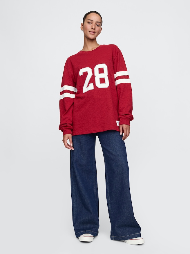 Gap × ディズニー バーシティ ジャージーTシャツ-3