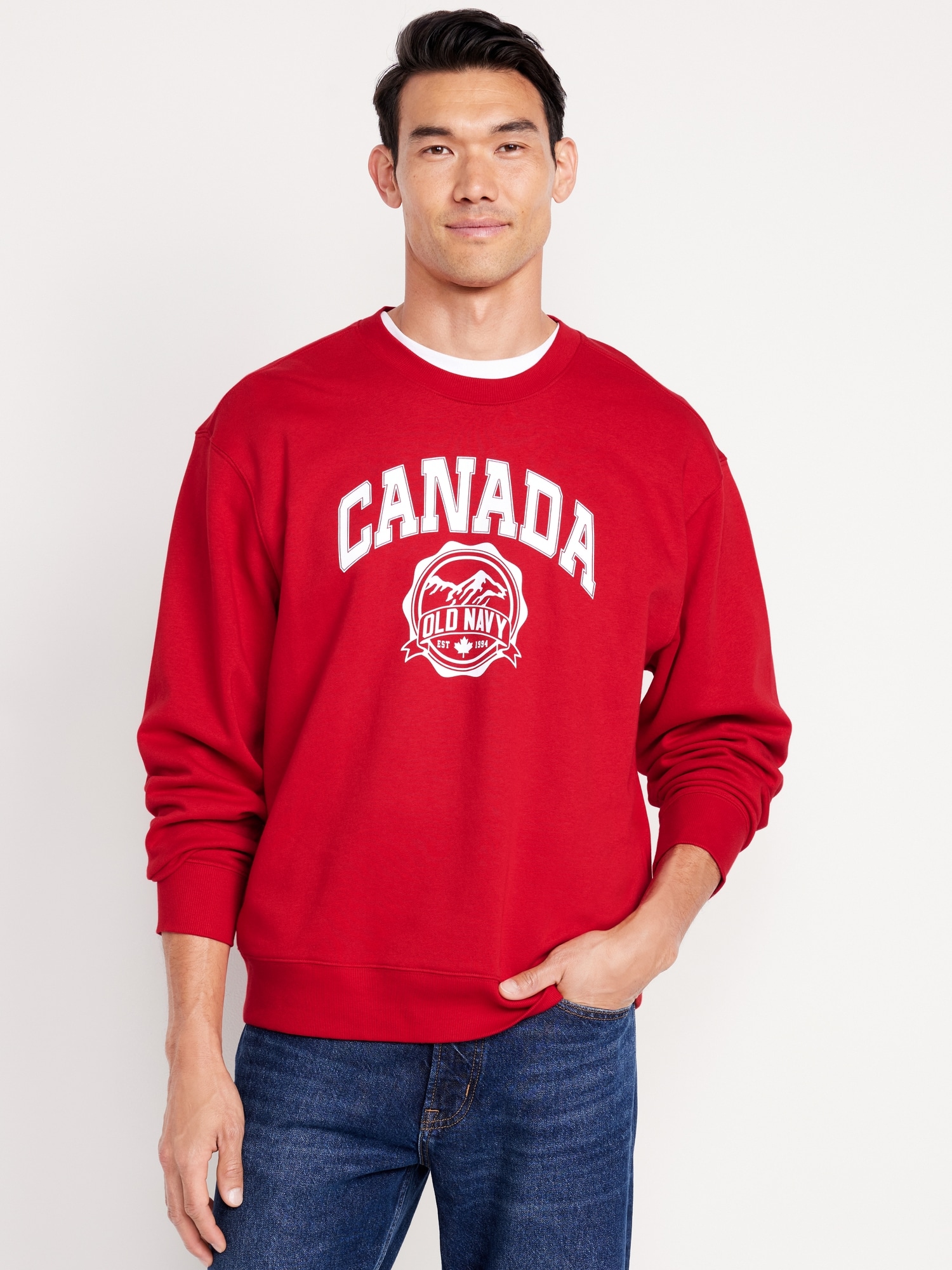 CHANDAIL EN COTON OUATÉ SURDIMENSIONNÉ À LOGO ON DU CANADA