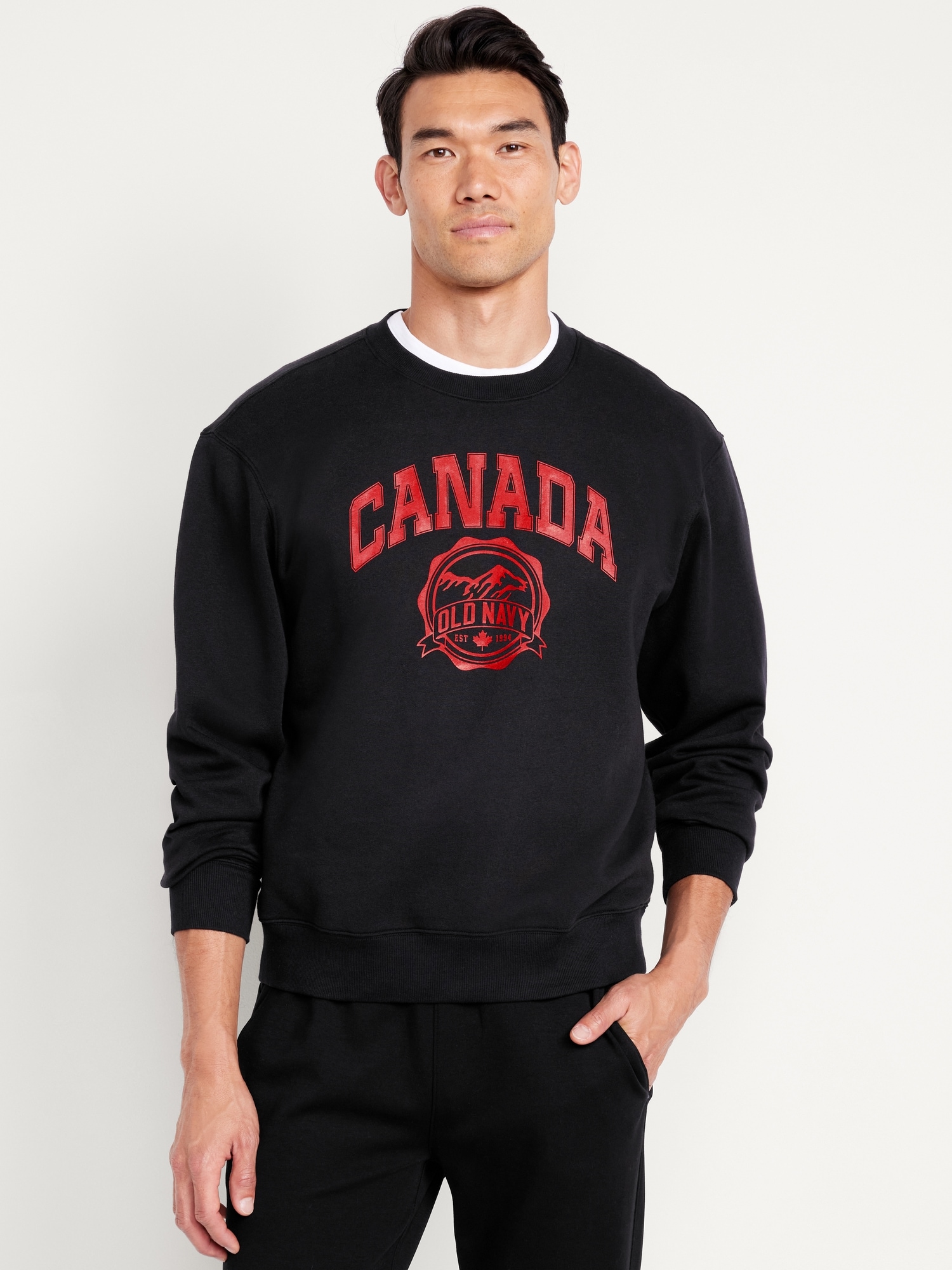 CHANDAIL EN COTON OUATÉ SURDIMENSIONNÉ À LOGO ON DU CANADA