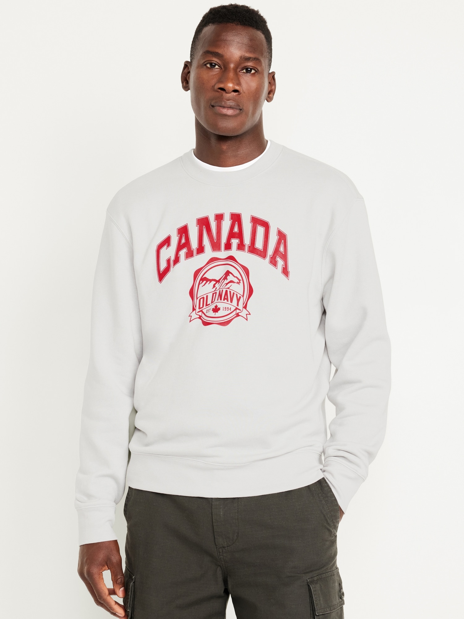 CHANDAIL EN COTON OUATÉ SURDIMENSIONNÉ À LOGO ON DU CANADA