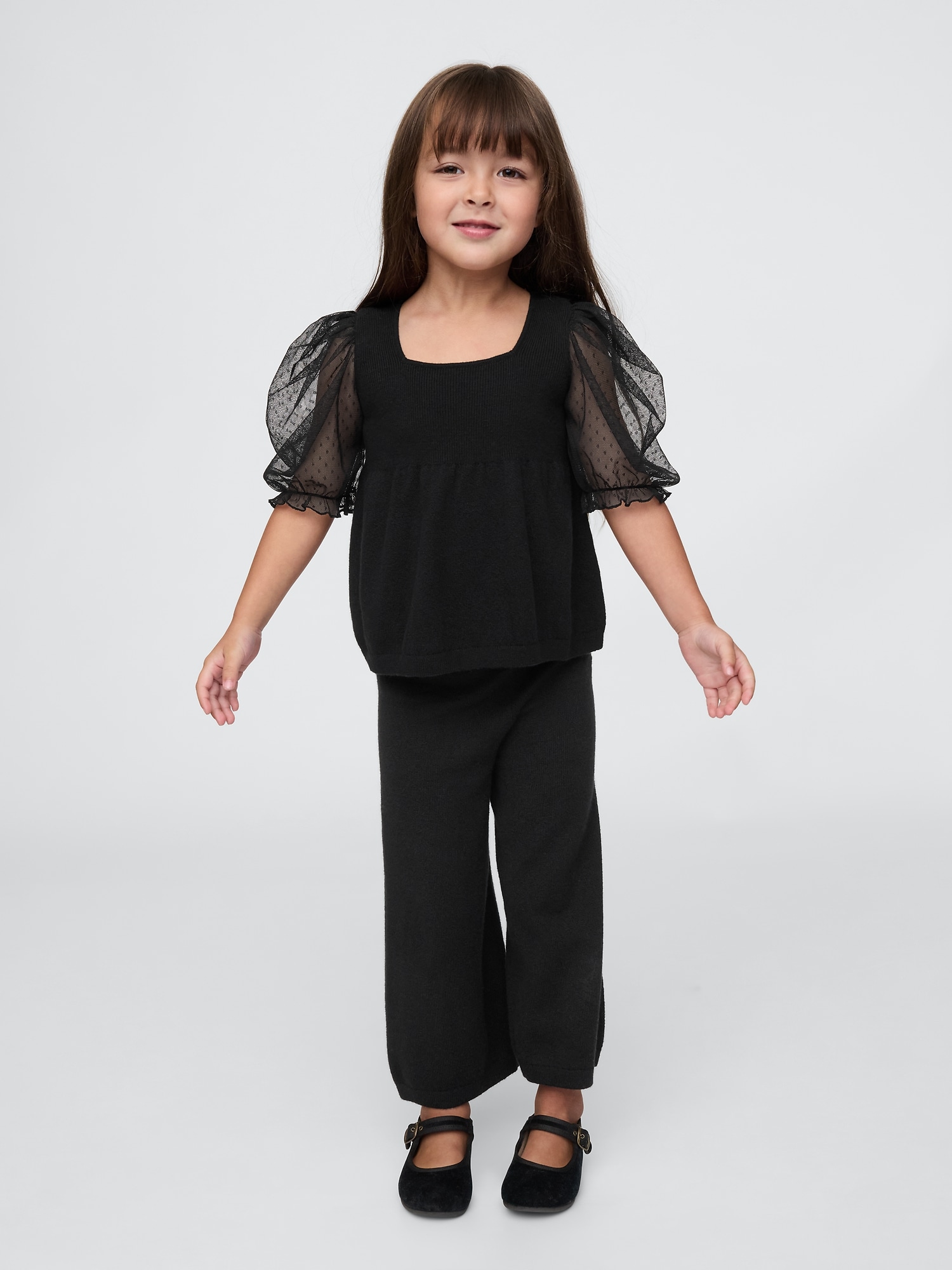 Gap CashSoft カシミヤタッチ パフスリーブ コーデセット (幼児・ベビー) Gap CashSoft カシミヤタッチ パフスリーブ コーデセット (幼児・ベビー)