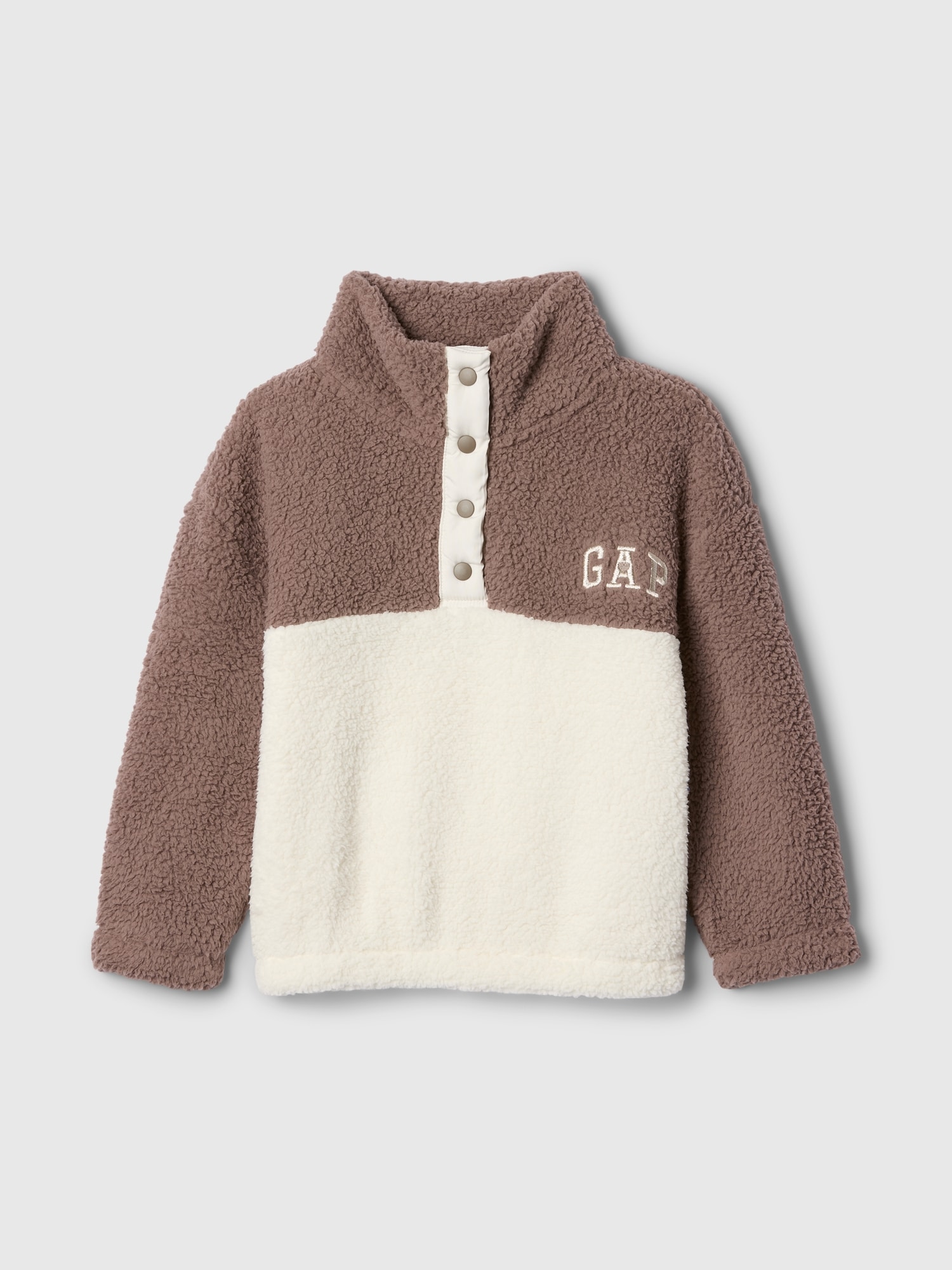 Babygap リサイクル ボア 1/4スナップボタン ボア スウェット・トレーナー