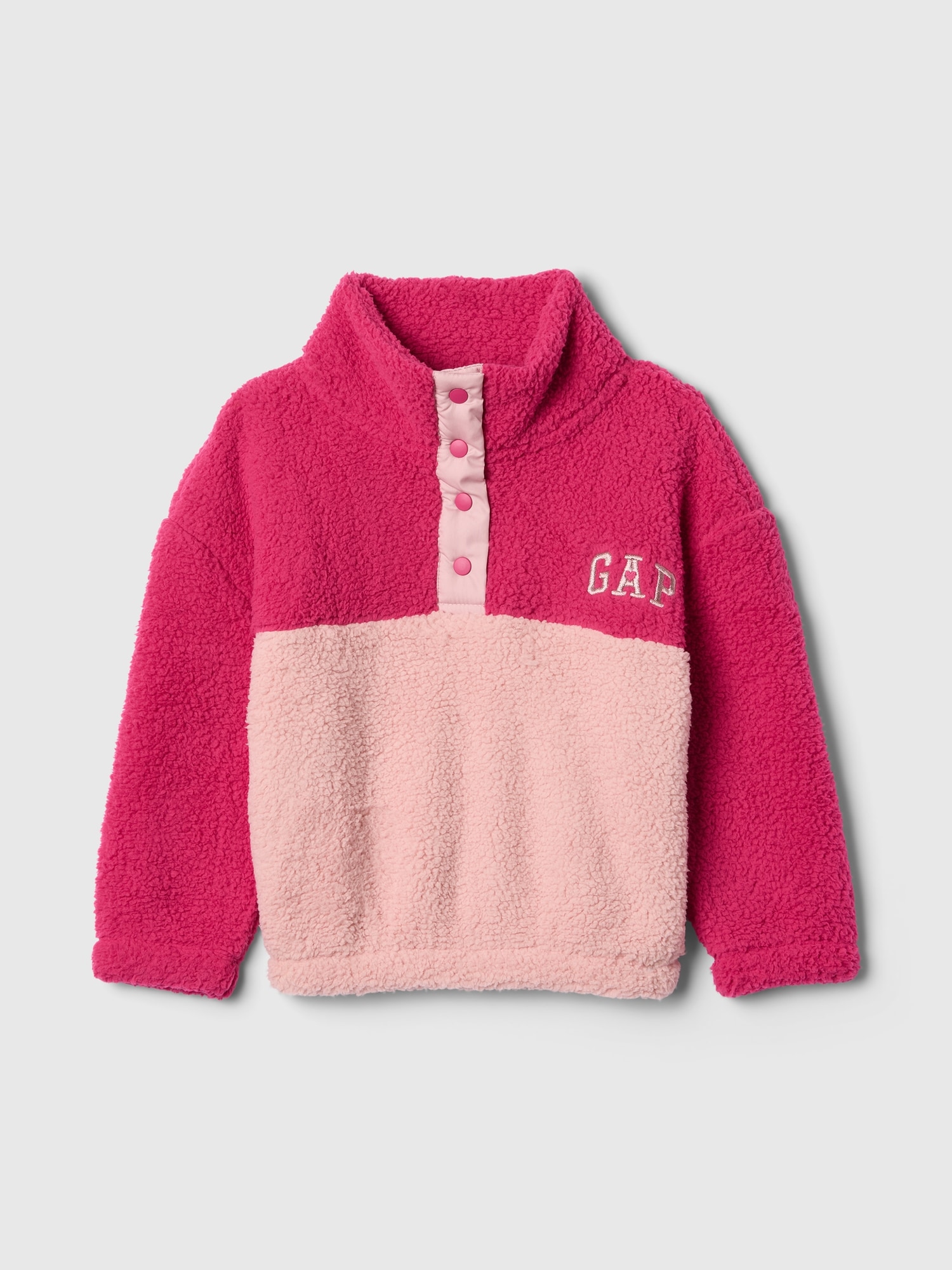 Babygap リサイクル ボア 1/4スナップボタン ボア スウェット・トレーナー