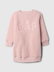 babyGap GAPロゴ ボア スウェットワンピース-0