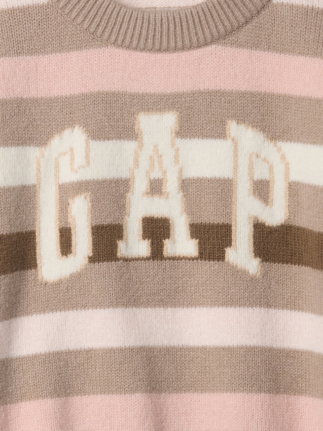 babyGap CashSoft カシミヤタッチ ストライプ GAPロゴセーター-2