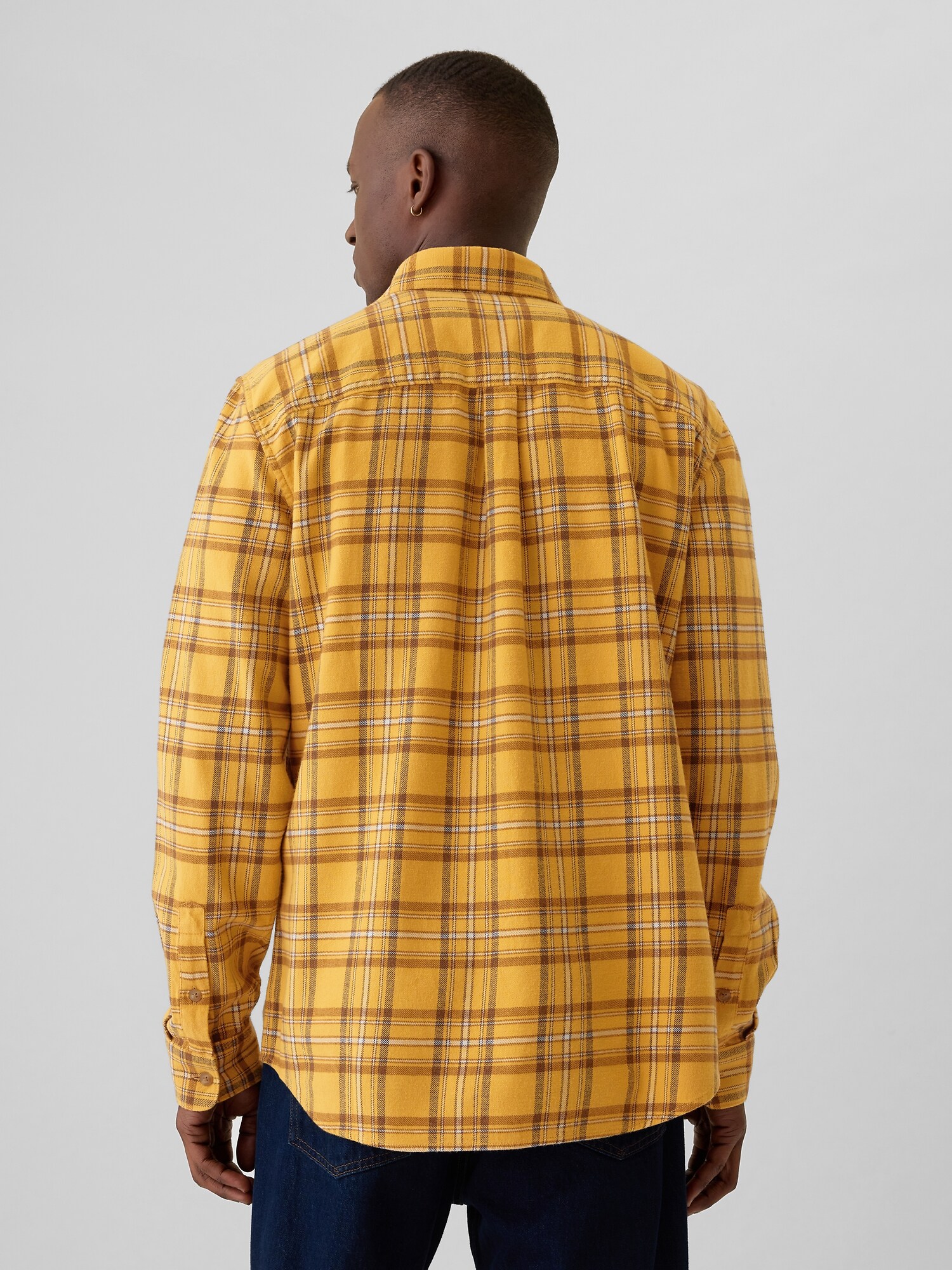 フランネルシャツ 2ポケット スリムフィット 長袖 メンズ Amazon.co.jp