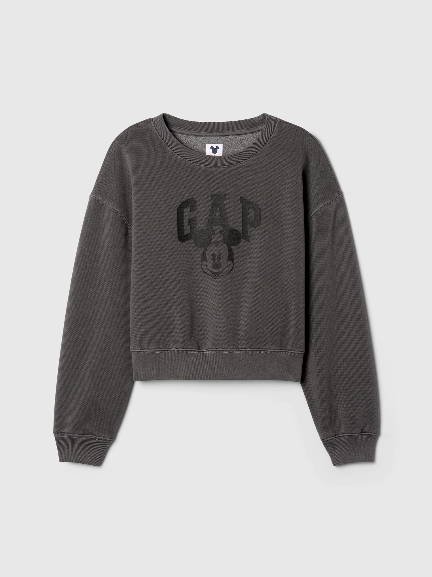 Gap公式オンラインストア | Gap × ディズニー ヴィンテージソフト ミッキーマウス GAPロゴ クロップド スウェット・トレーナー (キッズ)