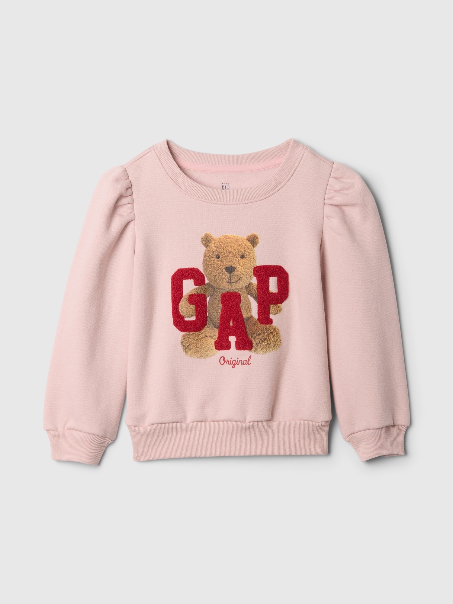 Babygap ヴィンテージソフト パフスリーブ くまさん Gapロゴ スウェット・トレーナー