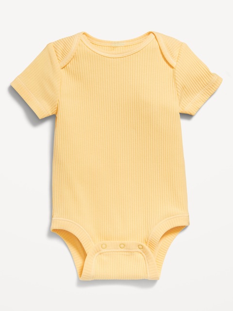 CACHE-COUCHE EN TRICOT CÔTELÉ À MANCHES COURTES POUR BÉBÉ