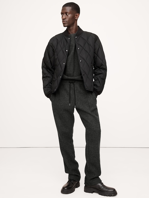 PANTALON DE JOGGING EN MOLLETON BROSSÉ ET LAINE
