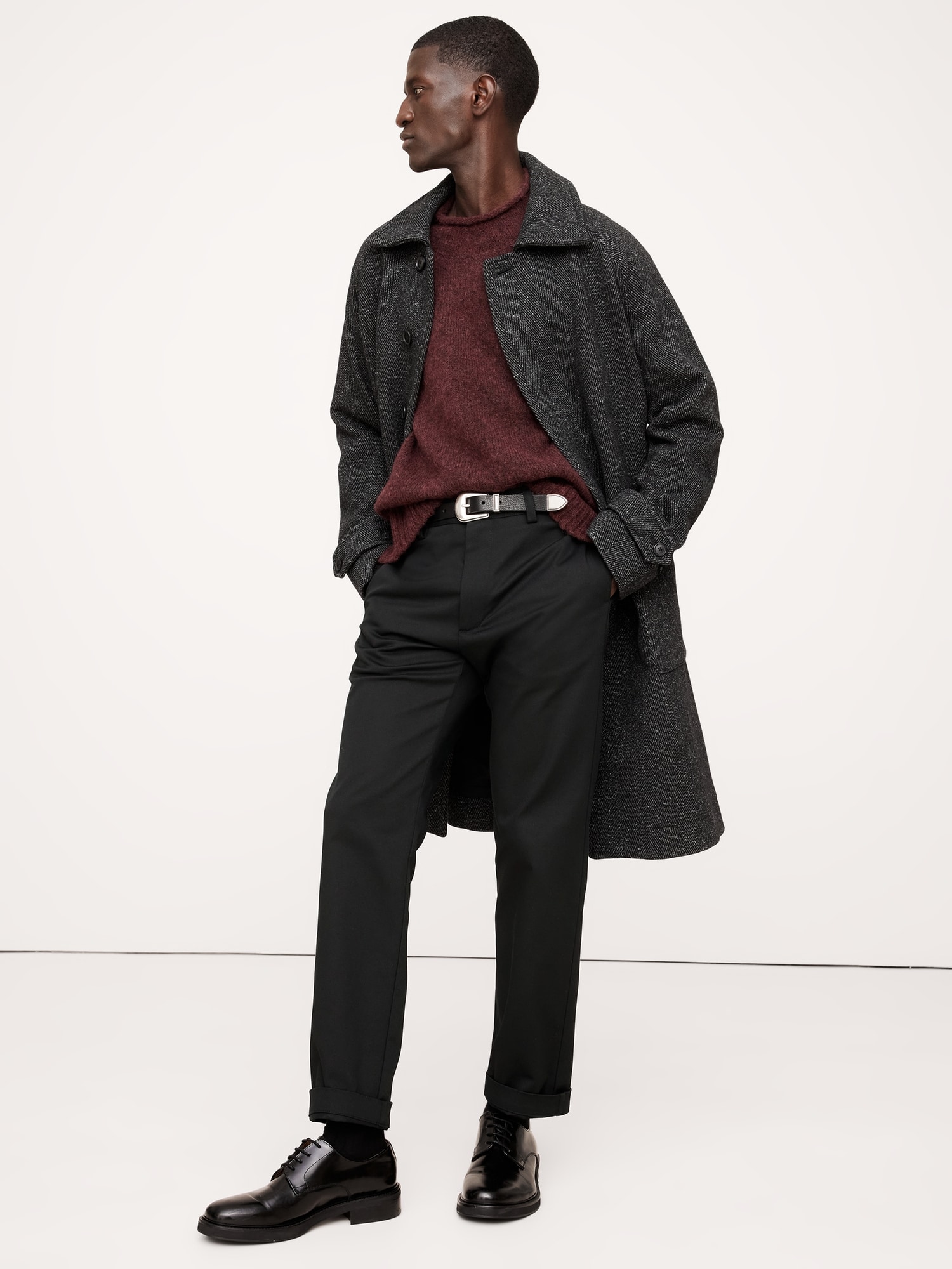 CHINO DROIT EN TISSU ITALIEN EXTENSIBLE