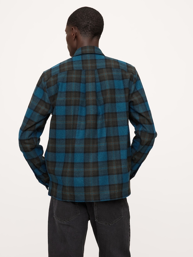 Green Clothing ウールフランネルネルシャツ XL みつかっ