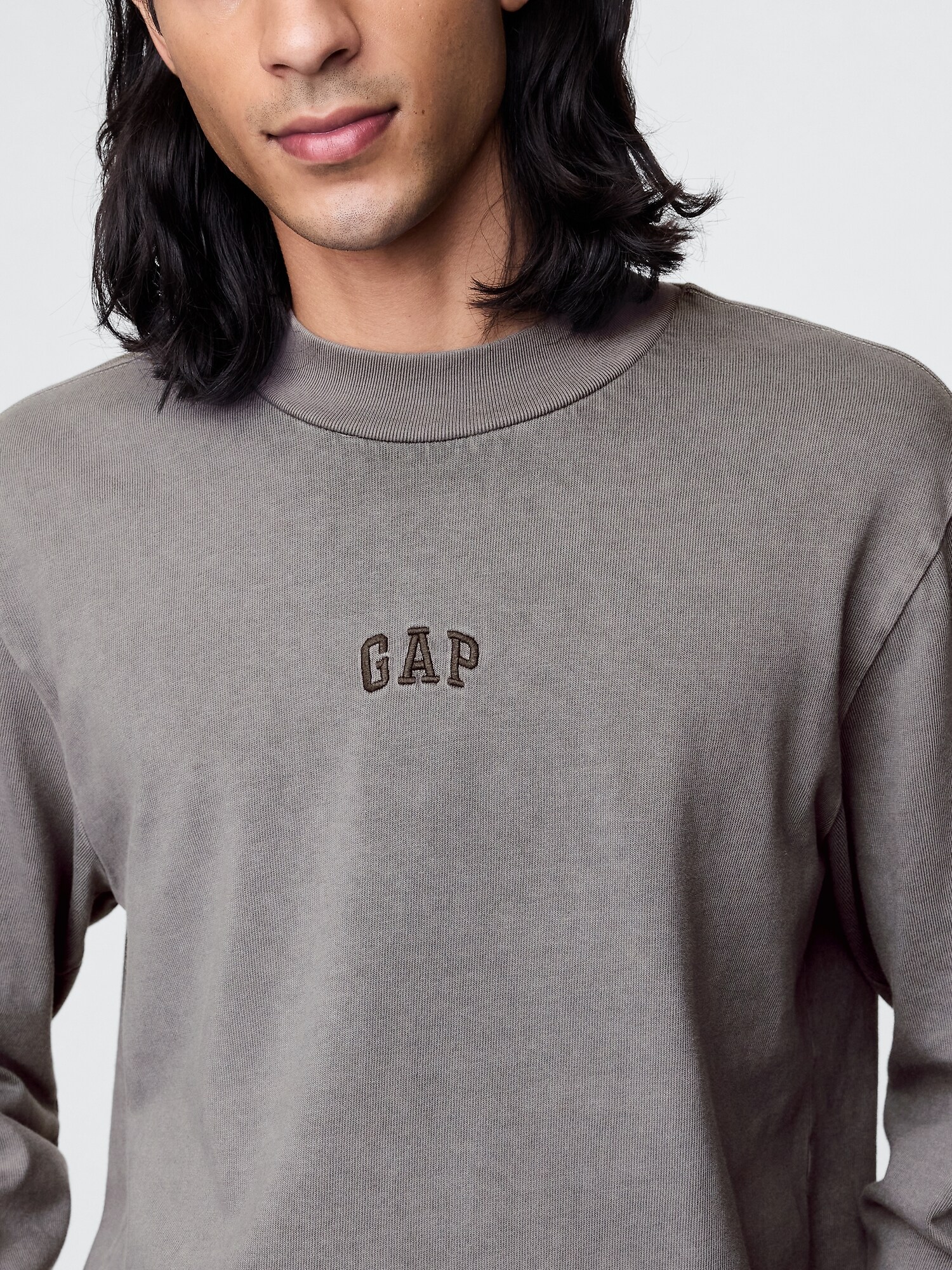 モックネック GAPロゴTシャツ-3