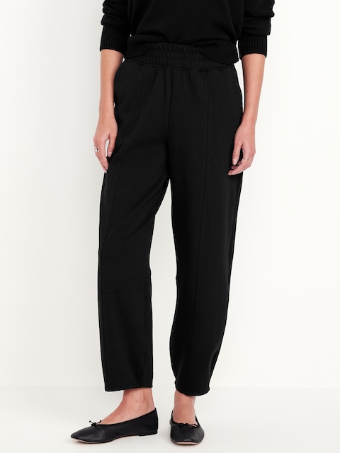 High-Waisted Dynamic Fleece Barrel-Leg Sweatpants