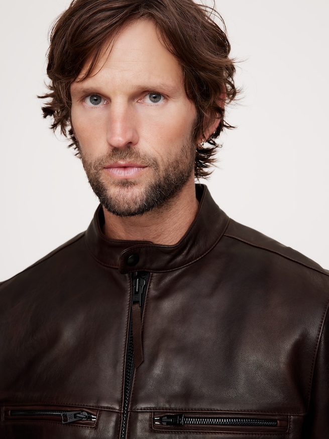 BANANA REPUBLIC公式オンラインストア | レザー バイカージャケット 