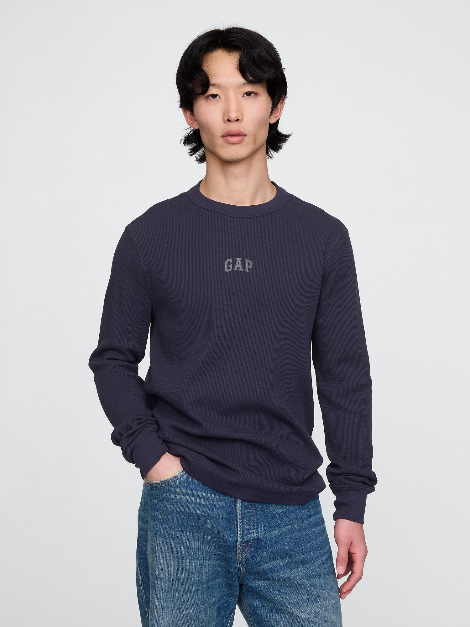 Gapロゴ ワッフルニットtシャツ