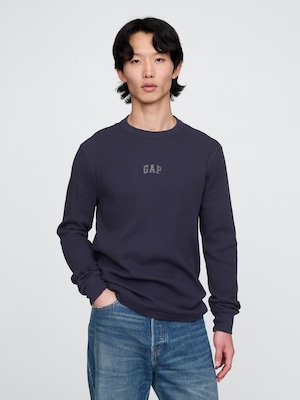 GAPロゴ ワッフルニットTシャツ